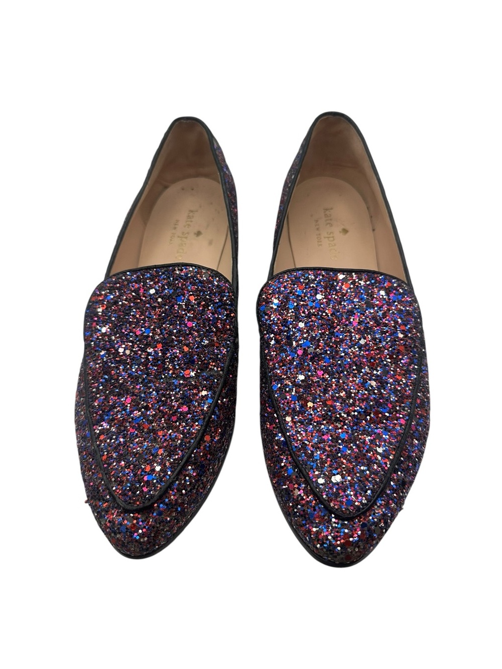 kate spade Multicolor Glitter Pointed Loafers